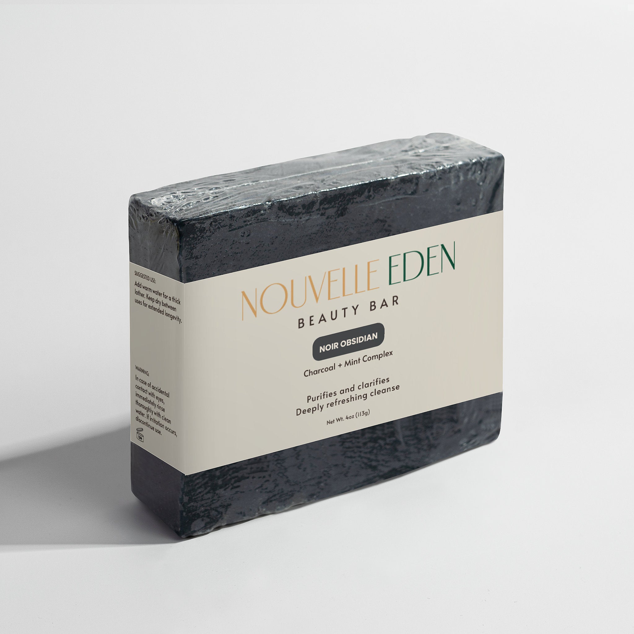Noir Obsidian – Charcoal + Mint Beauty Bar