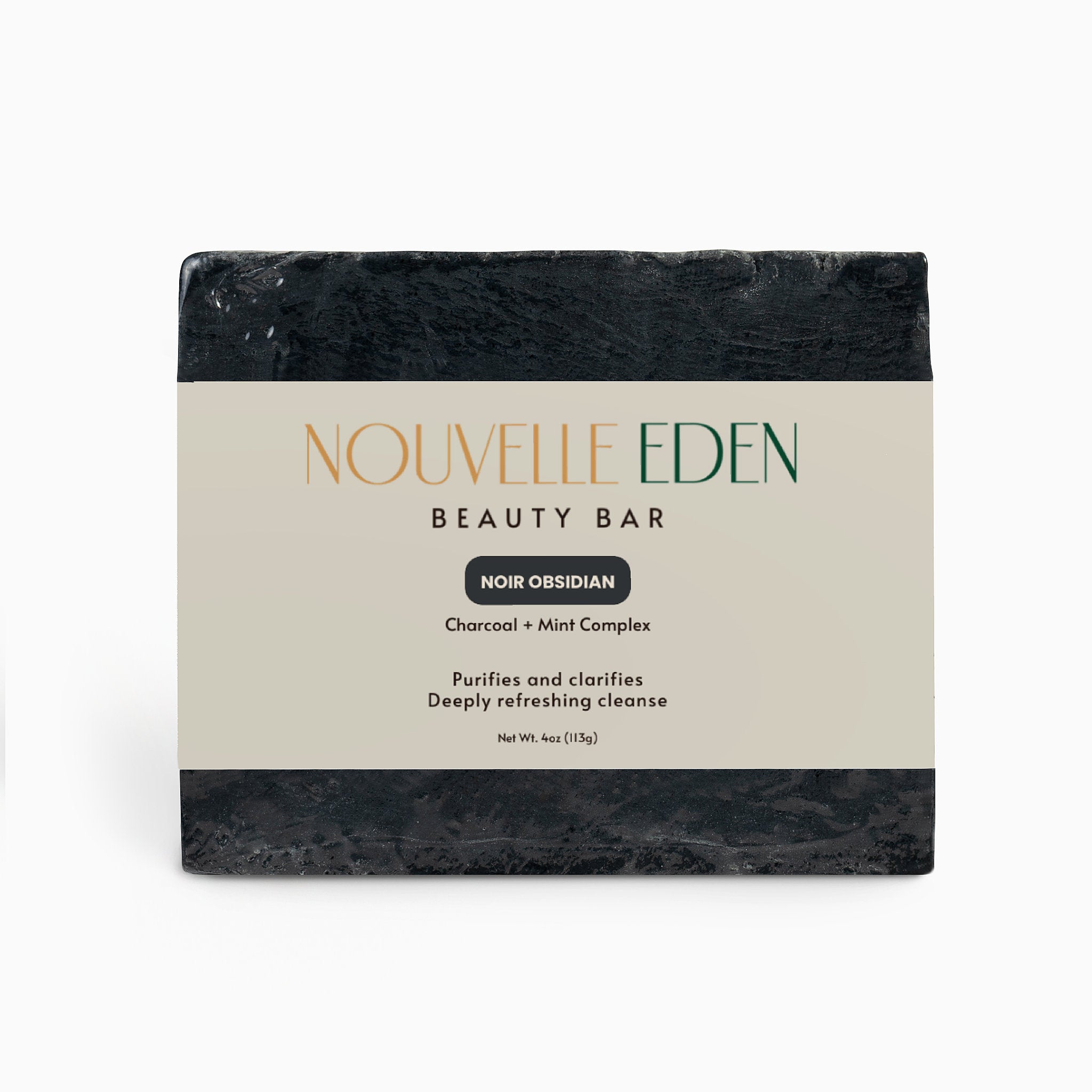 Noir Obsidian – Charcoal + Mint Beauty Bar