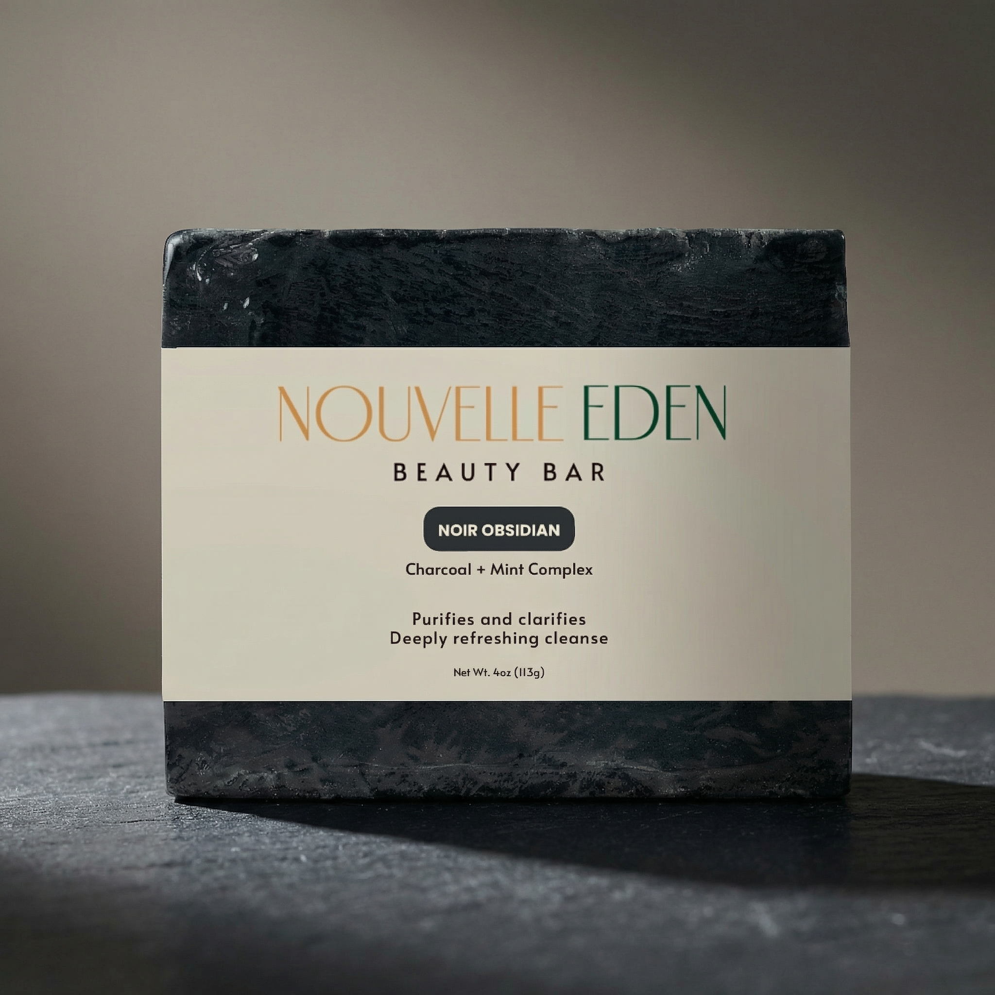 Noir Obsidian – Charcoal + Mint Beauty Bar