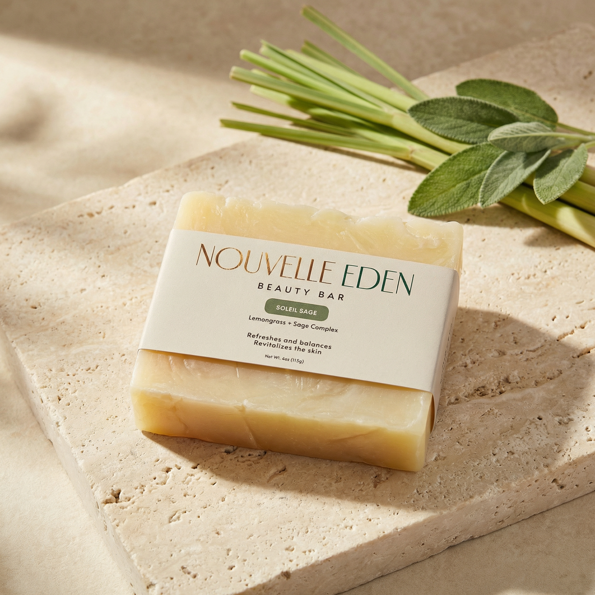 Soleil Sage – Lemongrass + Sage Beauty Bar